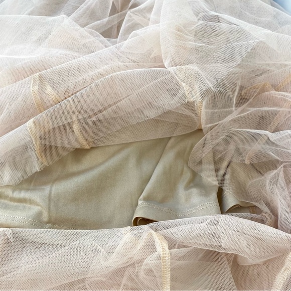 Easel Los Angeles NWT Nude Tiered Tulle Skirt, Romantic Balletcore, Size S - Picture 10 of 10